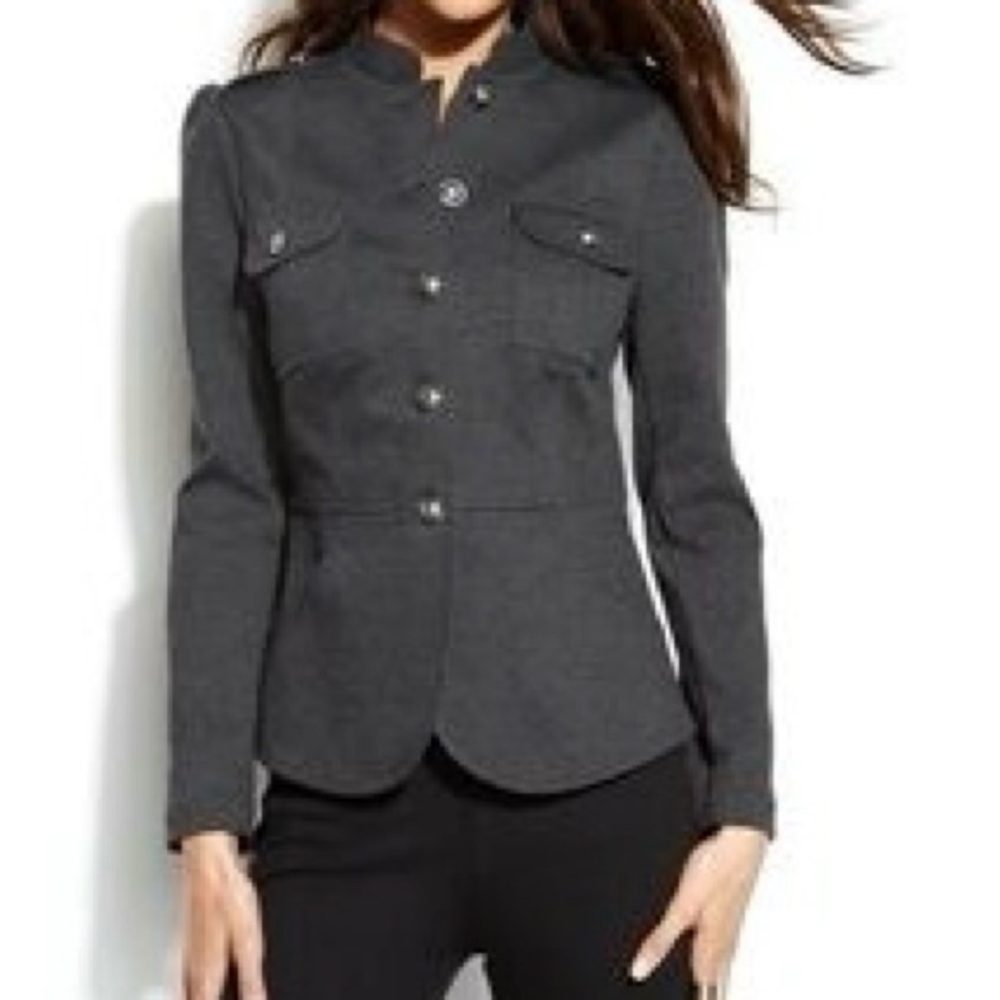 Women's Gray INC Button Up Jacket